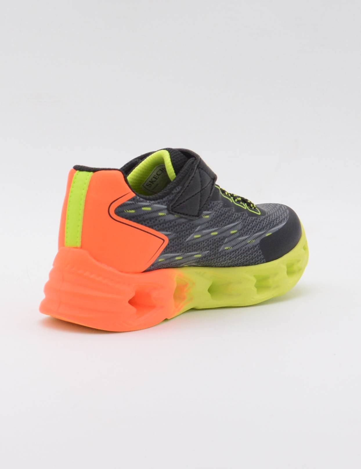 SKECHERS 400604L BKMT LUCES NEGRO/NARANJA/VERDE