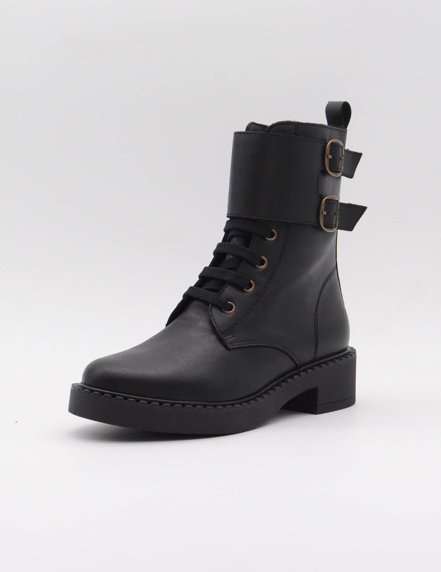 HEE 25750 BOTIN CORDON/CREMALLERA HEBILLAS NEGRO