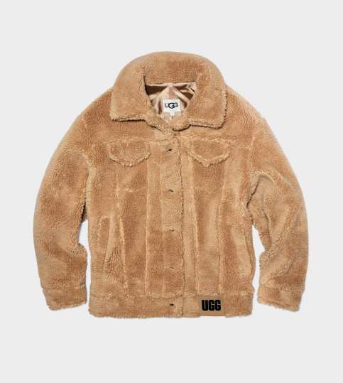 UGG FRANKIE SHERPA TRUCKER JACKET CAMEL