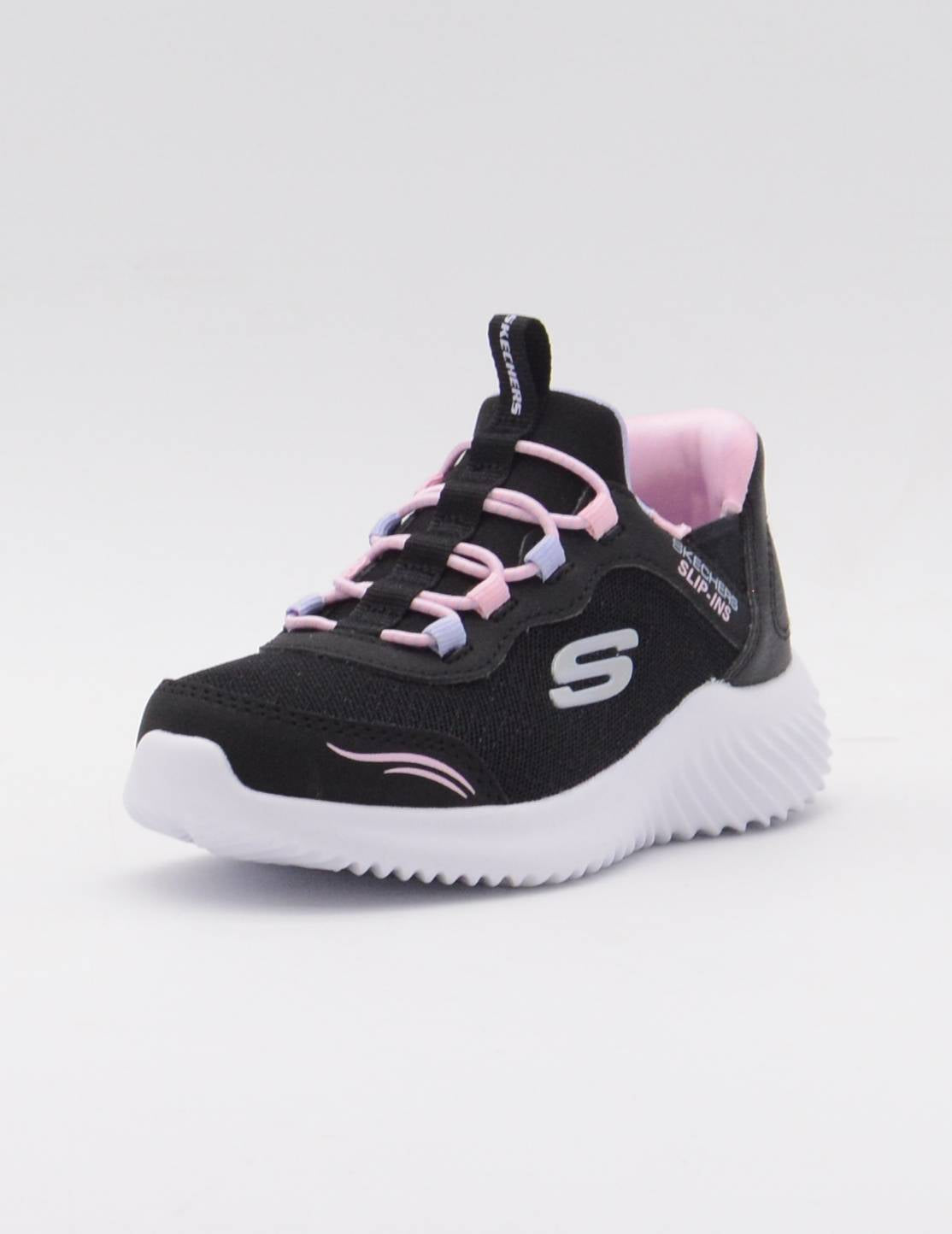 SKECHERS 303585L BLK NEGRO/ROSA