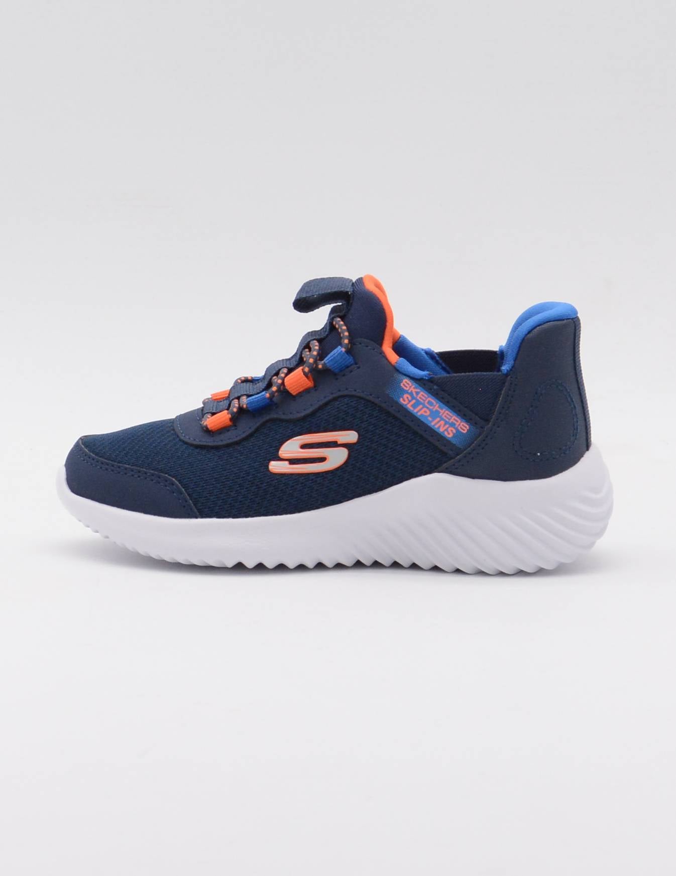 SKECHERS 403822L NVBL AZUL/NARANJA