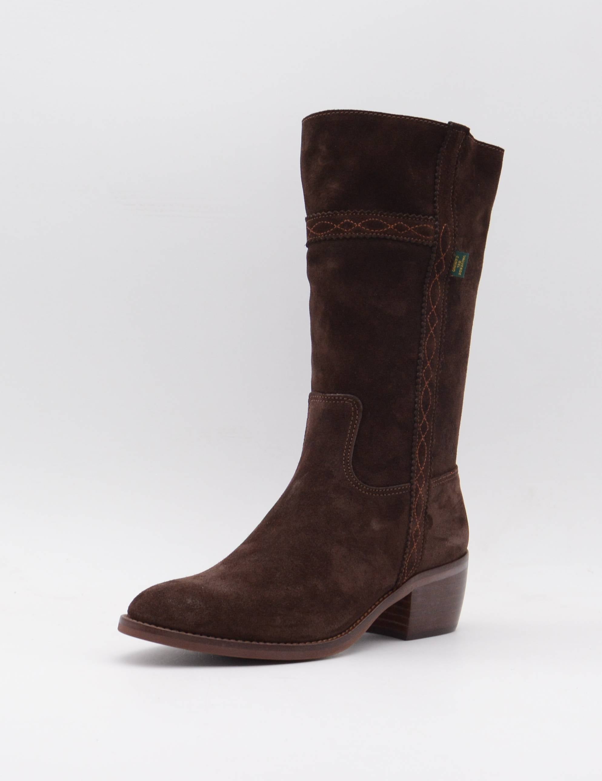 DAKOTA BOTA 3/4 RECTA CHOCOLATE TACON MEDIO 476