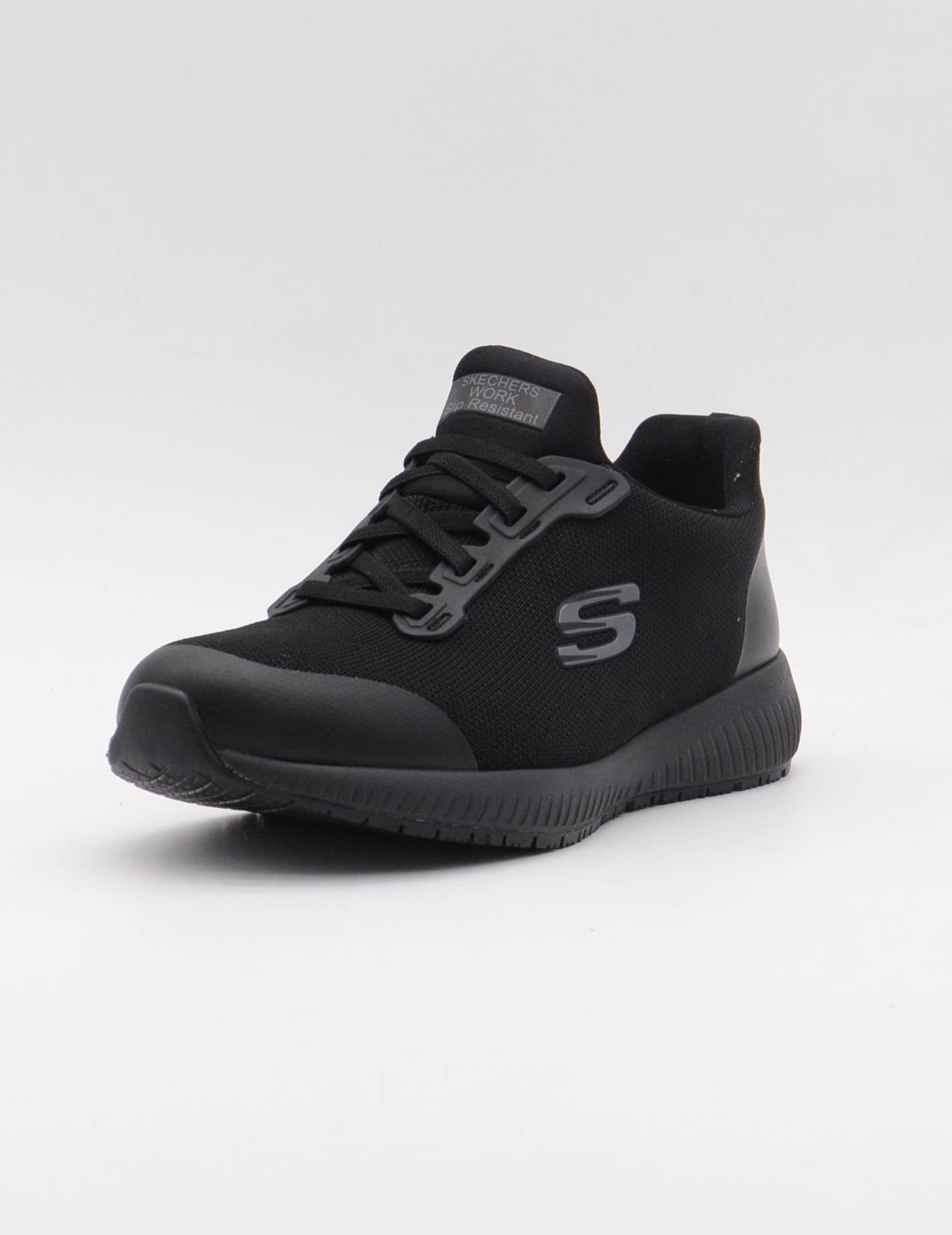 SKECHERS 77222EC Work: Squad SR NEGRO