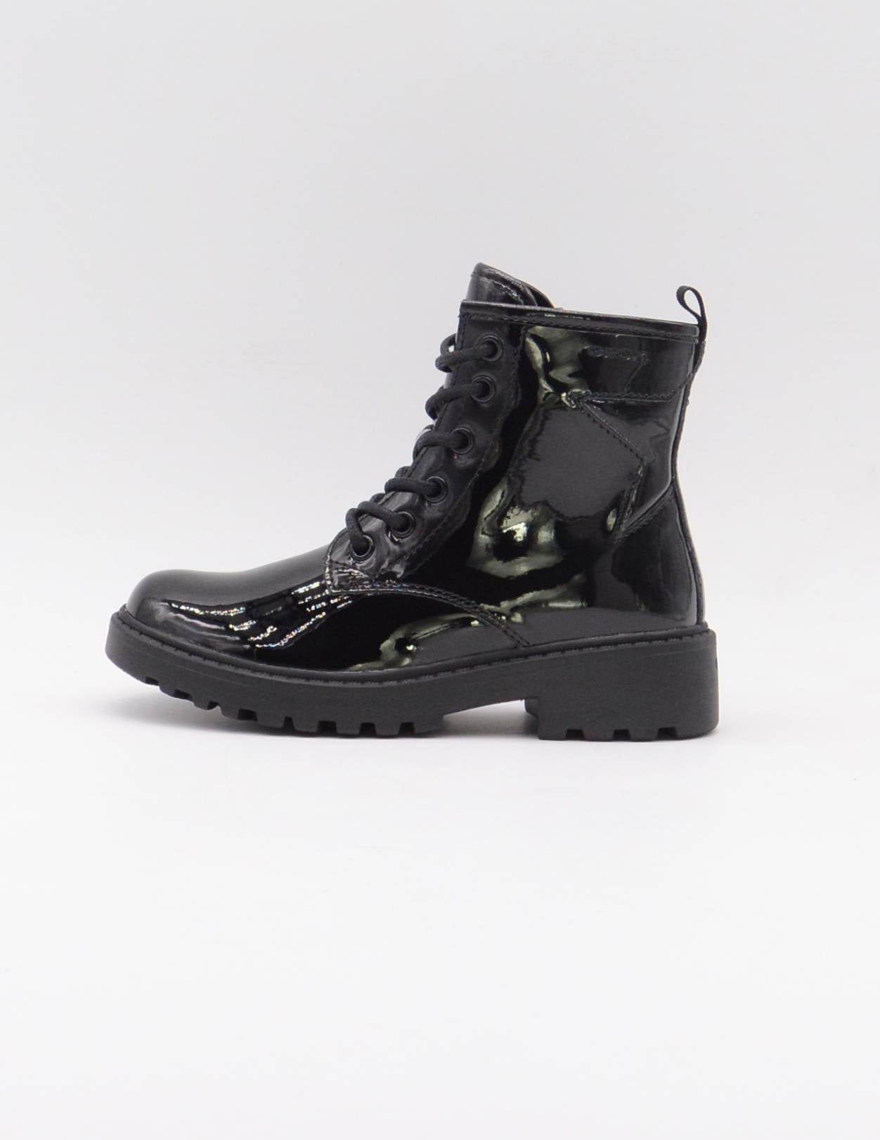 GEOX J9420G BOTIN CASEY NIÑA CHAROL NEGRO