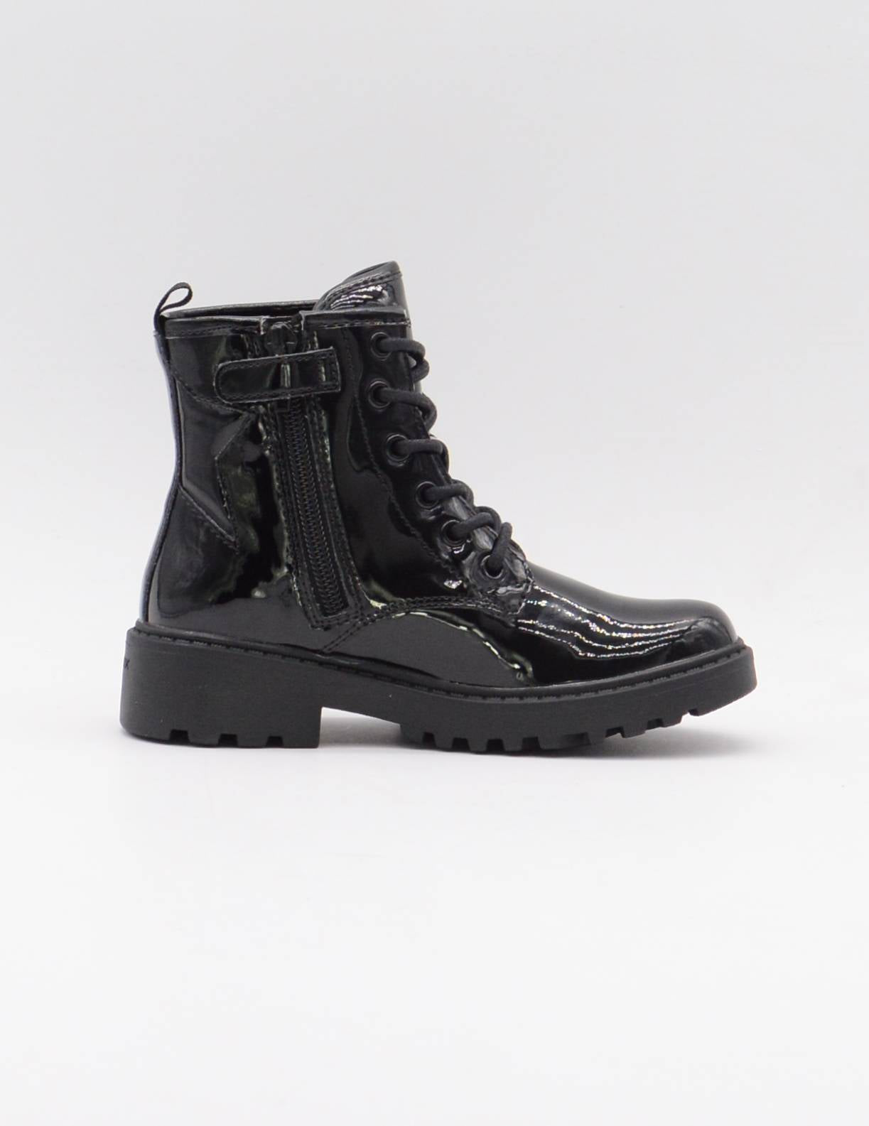 GEOX J9420G BOTIN CASEY NIÑA CHAROL NEGRO