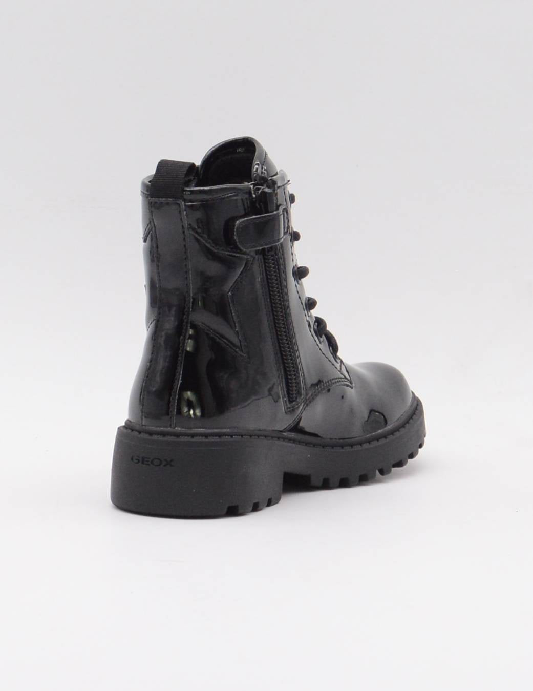 GEOX J9420G BOTIN CASEY NIÑA CHAROL NEGRO