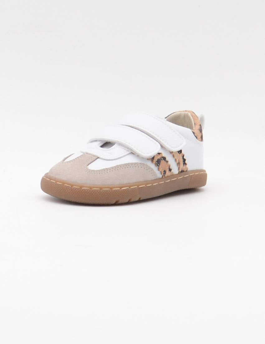 REP-30 DEPORTIVO VELCROS BLANCO/LEOPARDO BAREFOOT