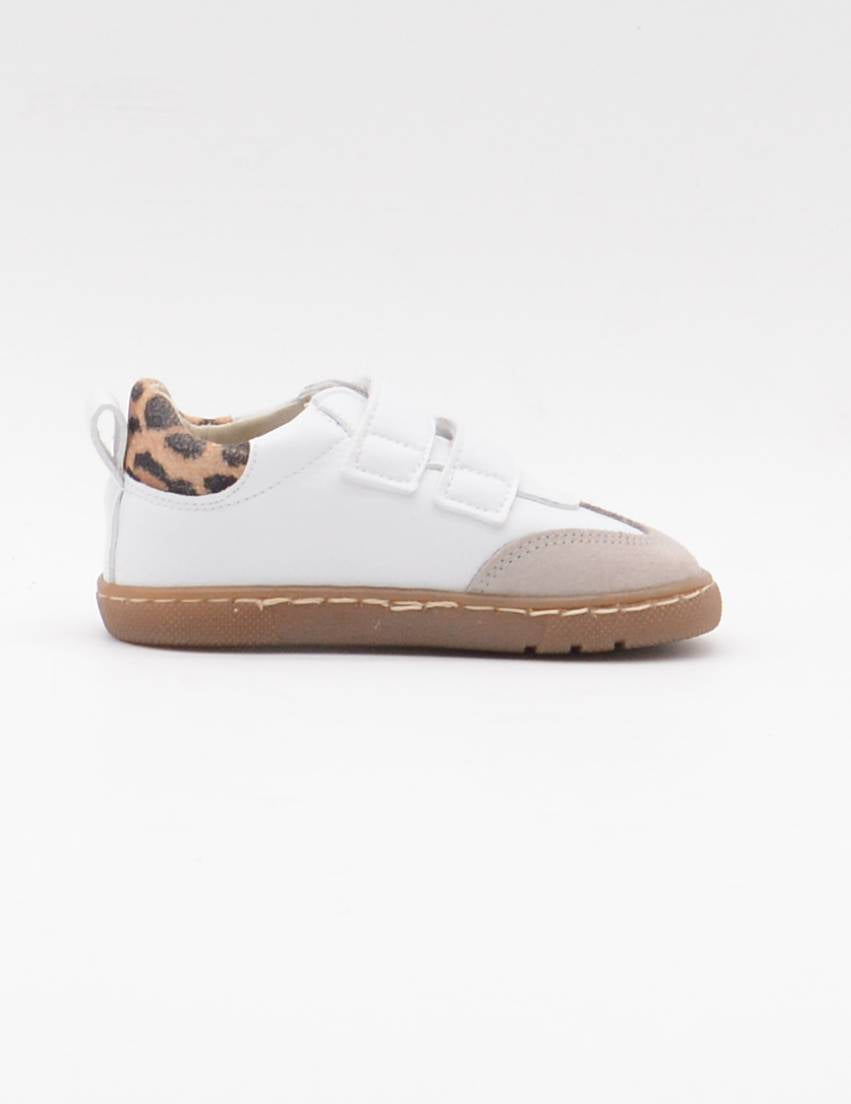 REP-30 DEPORTIVO VELCROS BLANCO/LEOPARDO BAREFOOT