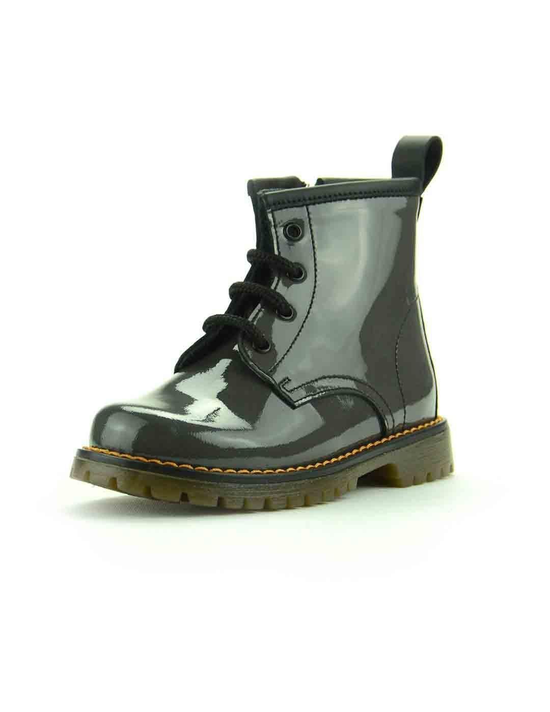 Botin Charol Gris